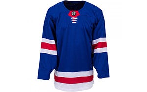 Monkeysports New York Islanders Uncrested Adult Hockey Jersey in Royal Size Goal Cut (Intermediate)