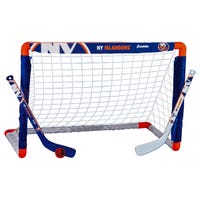 Franklin NHL Mini Hockey Goal Set in New York Islanders Size 28in. Wide x 20in. High x 12in. Deep