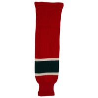 Monkeysports Minnesota Wild Knit Hockey Socks in Red Size Senior