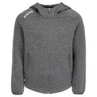 CCM Premium Tech Fleece Youth Full Zip Hoodie in Grey Size Small