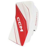 CCM Extreme Flex E6.5 Senior Goalie Blocker in White/Red