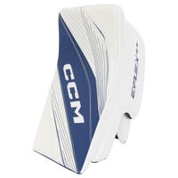 CCM Extreme Flex E6.5 Junior Goalie Blocker in White/Blue