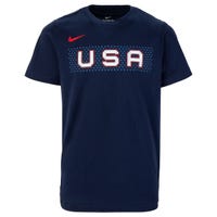 Nike USA Hockey Olympic Core Cotton Youth Short Sleeve T-Shirt in Navy Size Medium