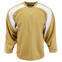 Monkeysports Premium Senior Practice Hockey Jersey in Gold/White Size Small