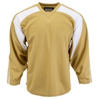 Monkeysports Premium Senior Practice Hockey Jersey in Gold/White Size X-Large