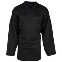 Monkeysports Solid Color Youth Practice Hockey Jersey in Black Size Goal Cut (Junior)
