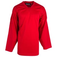Monkeysports Solid Color Youth Practice Hockey Jersey in Red Size Goal Cut (Junior)