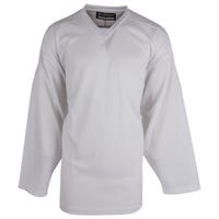 Monkeysports Solid Color Senior Practice Hockey Jersey in White Size Small