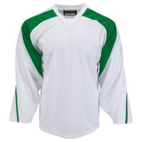 Monkeysports Premium Senior Practice Hockey Jersey in White/Kelly Green Size Large