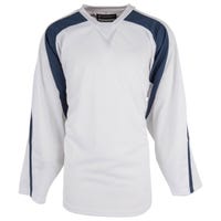 Monkeysports Premium Senior Practice Hockey Jersey in White/Navy Size Large