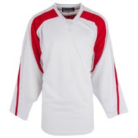 Monkeysports Premium Youth Practice Hockey Jersey in White/Red Size Large/X-Large