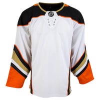 Monkeysports Anaheim Ducks Uncrested Adult Hockey Jersey in White Size Medium