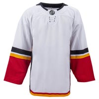 Monkeysports Calgary Flames Uncrested Junior Hockey Jersey in White Size Goal Cut (Junior)