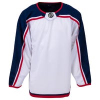 Monkeysports Columbus Blue Jackets Uncrested Adult Hockey Jersey in White Size Medium
