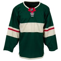 Monkeysports Minnesota Wild Uncrested Adult Hockey Jersey in Green Size Goal Cut (Senior)