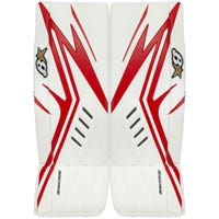 Brians Brian's Optik X2 Senior Goalie Leg Pads in White/Red Size 33+1in