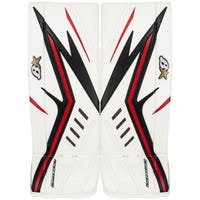 Brians Brian's Optik X2 Junior Goalie Leg Pads in White/Black/Red Size 27+1in