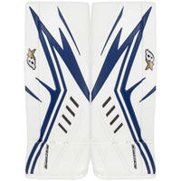 Brians Brian's Optik X2 Junior Goalie Leg Pads in White/Blue Size 27+1in