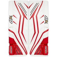 Brians Brian's G-Netik X5 Intermediate Goalie Leg Pads in White/Red Size 30+1in