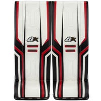 Brians Brian's Optik X3 Junior Goalie Leg Pads in White/Black/Red Size 29+1in