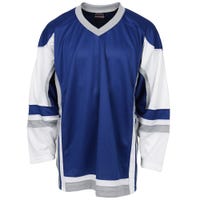 Stadium Adult Hockey Jersey - Royal/White/Grey in Royal White/Grey Size Goal Cut (Intermediate)