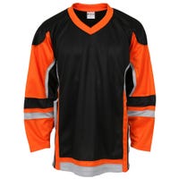 Stadium Youth Hockey Jersey - in Black/Orange/Grey Size Large/X-Large