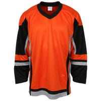 Stadium Youth Hockey Jersey - in Orange/Black/Grey Size Large/X-Large