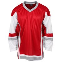 Stadium Youth Hockey Jersey - in Red/White/Grey Size Large/X-Large