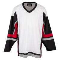 Stadium Youth Hockey Jersey - in White/Black/Red Size Large/X-Large