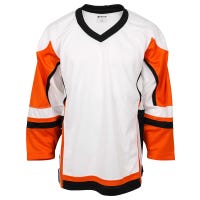 Stadium Adult Hockey Jersey - in White/Orange/Black Size XX-Large