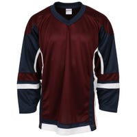 Stadium Adult Hockey Jersey - in Maroon/Navy/White Size Large
