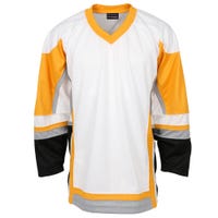 Stadium Adult Hockey Jersey - in White/Gold/Grey Size Small