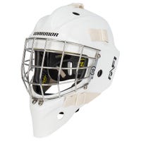 Warrior Ritual R/F1 Pro Senior Certified Straight Bar Goalie Mask in White Size Medium/Large