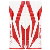 True Catalyst 9X3 Senior Goalie Leg Pads in White/Red Size 32+2in