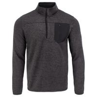 True Elevate Senior Quarter Snap Fleece Sweater in Black Size Large