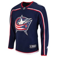 Fanatics Columbus Blue Jackets Premier Breakaway Blank Adult Hockey Jersey in Navy/Red/White Size X-Large