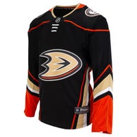 Fanatics Anaheim Ducks Premier Breakaway Blank Adult Hockey Jersey in Black/Red Size Small