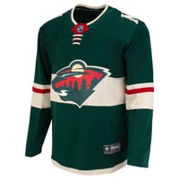 Fanatics Minnesota Wild Premier Breakaway Blank Adult Hockey Jersey in Green Size Large