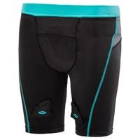 Shock Doctor Compression Women's Jill Shorts w/Cup in Black/Blue Size X-Small
