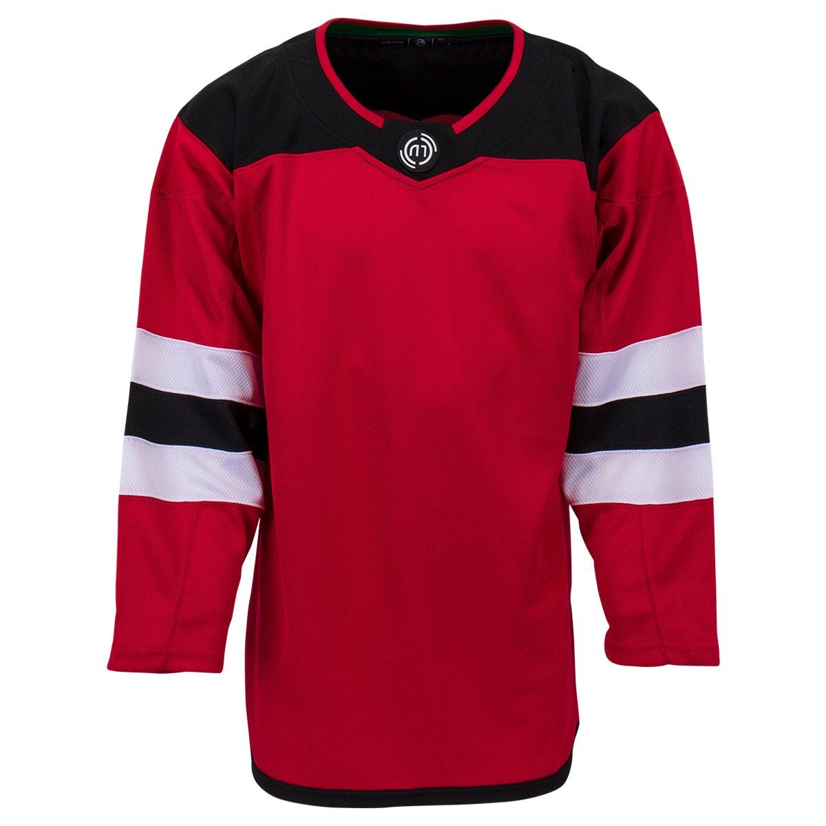 New Jersey Devils Red CCM Hockey Jersey Boys size S/M NHL Signed