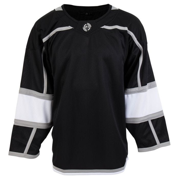 Monkeysports Los Angeles Kings Uncrested Junior Hockey Jersey in Black/White Size Large/X-Large