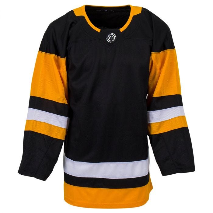 Monkeysports Pittsburgh Penguins Uncrested Junior Hockey Jersey in Black Size Large/X-Large