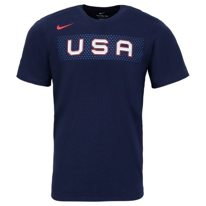 Nike USA Hockey Olympic Core Cotton Senior Short Sleeve Tee Shirt