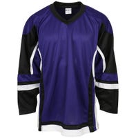 Stadium Youth Hockey Jersey - in Purple/Black/White Size Goal Cut (Junior)