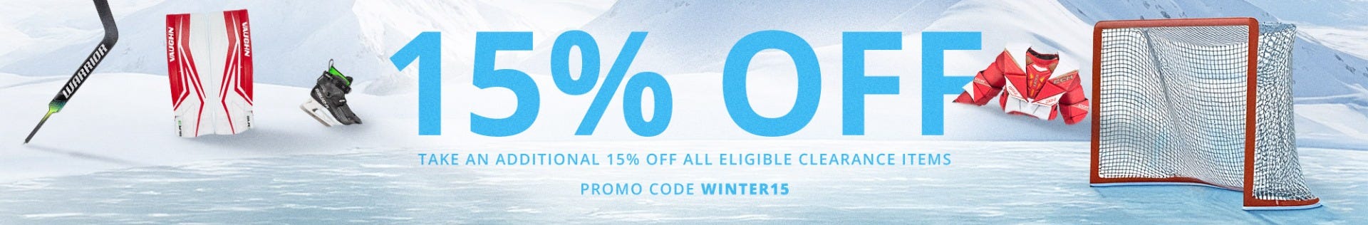 Take an additional 15% off all eligible clearance items with promo code WINTER15